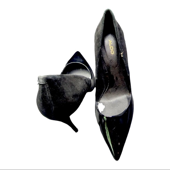 Aldo suede and patent leather heels - Picture 1 of 3
